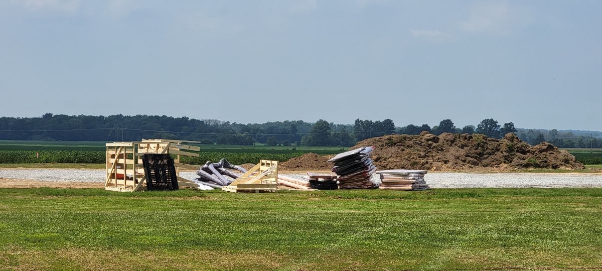 Playground being unloaded