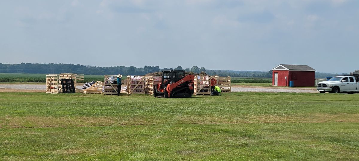 Playground being unloaded