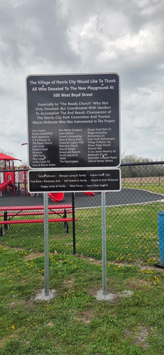 Sign Thanking Donations