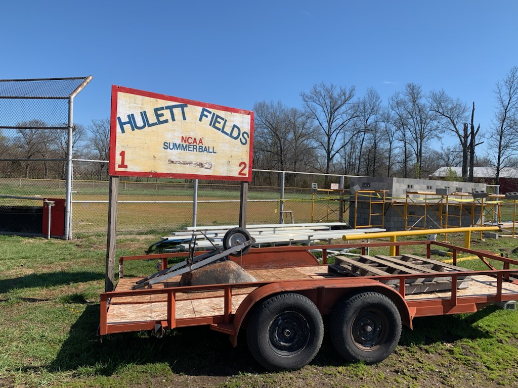 Construction work at Hulett Field 